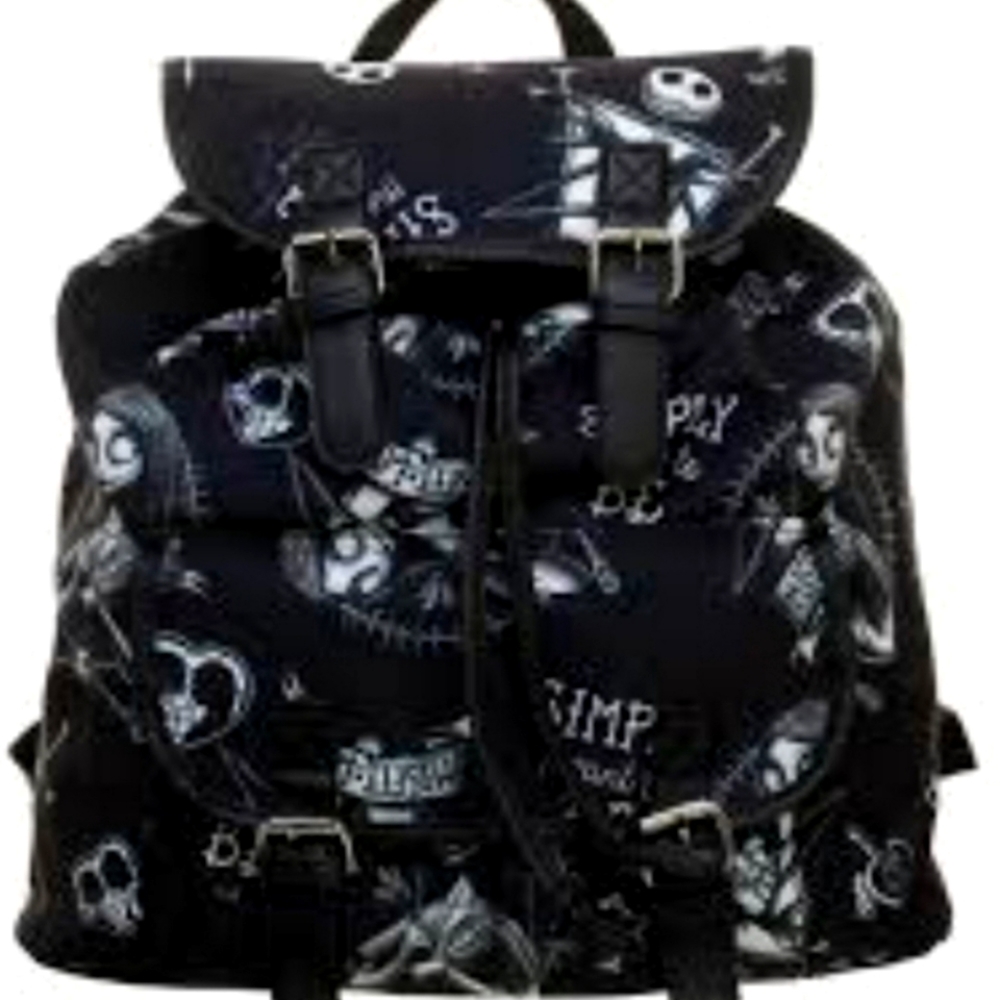 Disney The Nightmare Before Christmas Backpack Sling Slouch Purse Jack Sally